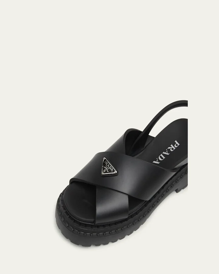 Soft Rubber Crisscross Strap Sandals - Image 3