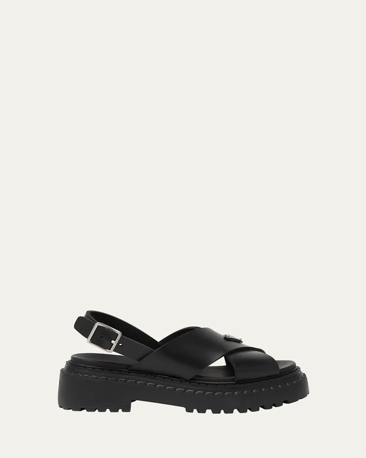 Soft Rubber Crisscross Strap Sandals