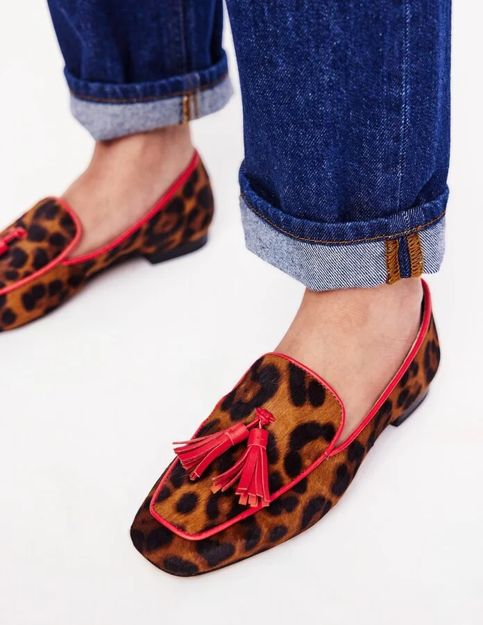 Soft Slipper Flats, Dark Classic Leopard