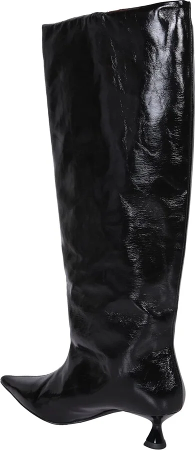 Soft Slouchy Black Boots - Image 3
