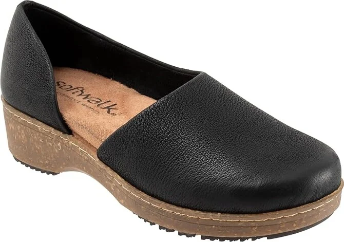 SoftWalk Addie Women's Shoes Black Nubuck : 6 W (D), Leather - Image 5