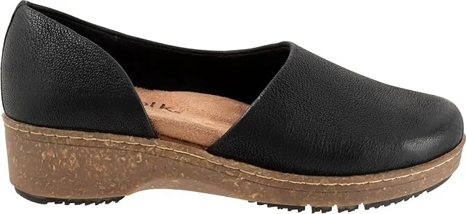 SoftWalk Addie Women's Shoes Black Nubuck : 6 W (D), Leather - Image 7