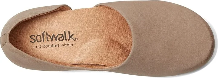 SoftWalk Addie Women's Shoes Taupe Nubuck : 7.5 WW (EE), Leather - Image 2