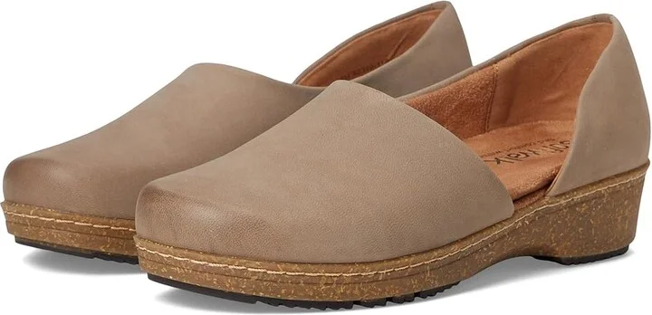 SoftWalk Addie Women's Shoes Taupe Nubuck : 7.5 WW (EE), Leather
