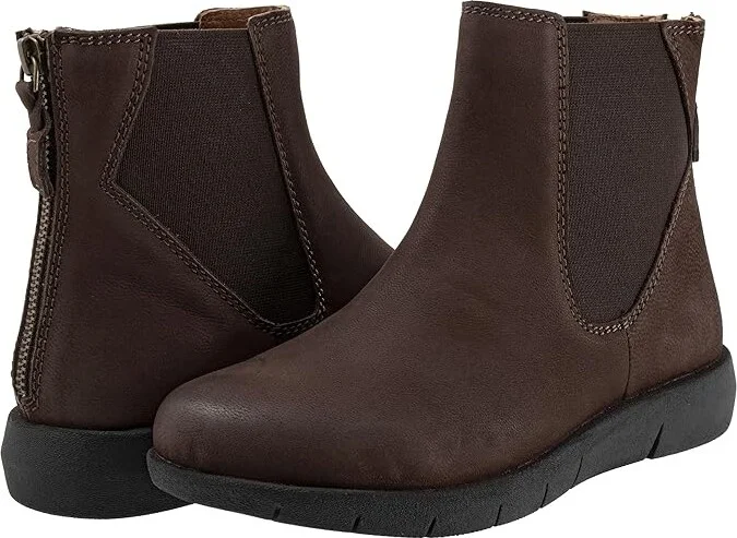 SoftWalk Albany Women's Boots Dark Brown : 11 W (D), Leather