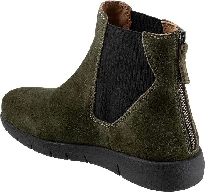 SoftWalk Albany Women's Boots Dark Green Suede : 7.5 N (AA), Leather - Image 4