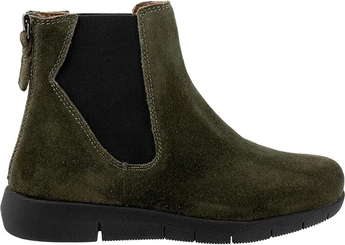 SoftWalk Albany Women's Boots Dark Green Suede : 7.5 N (AA), Leather - Image 7