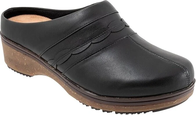 SoftWalk Amber 3.0 Women's Flat Shoes Black : 10.5 M (B), Leather
