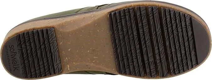 SoftWalk Amber 3.0 Women's Flat Shoes Dark Olive : 6 W (D), Leather - Image 3
