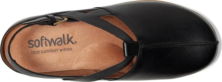 SoftWalk Arica Women's Slippers Black : 5 M (B), Leather/Rubber - Image 2