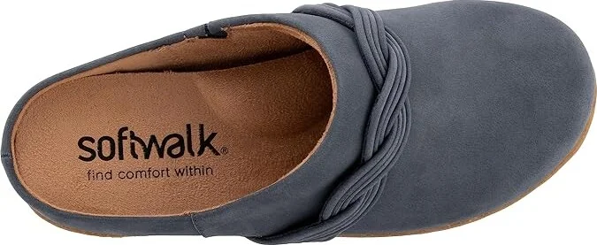 SoftWalk Arvada Twist Women's Shoes Navy Nubuck : 12 WW (EE) - Image 2