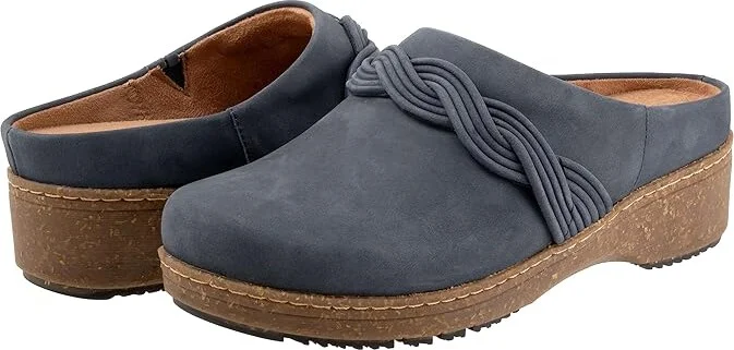 SoftWalk Arvada Twist Women's Shoes Navy Nubuck : 12 WW (EE)