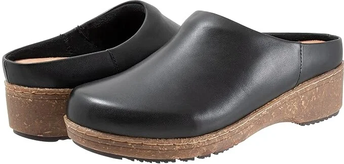 SoftWalk Arvada Women's Flat Shoes Black : 7 M (B), Leather