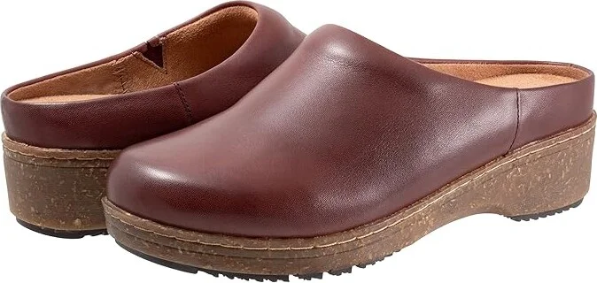 SoftWalk Arvada Women's Flat Shoes Dark Cherry : 6.5 W (D), Leather