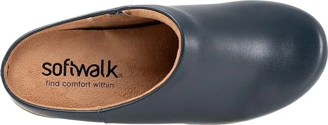 SoftWalk Arvada Women's Flat Shoes Navy : 6.5 WW (EE), Leather - Image 2