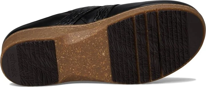 SoftWalk Asmara Women's Slippers Black Embossed : 7.5 WW (EE), Leather/Polyester - Image 3