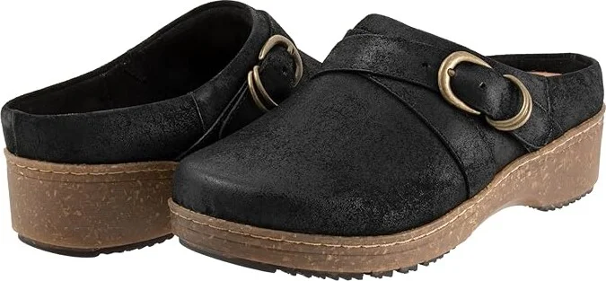 SoftWalk Asmara Women's Slippers Black Suede : 10.5 W (D), Leather/Polyester