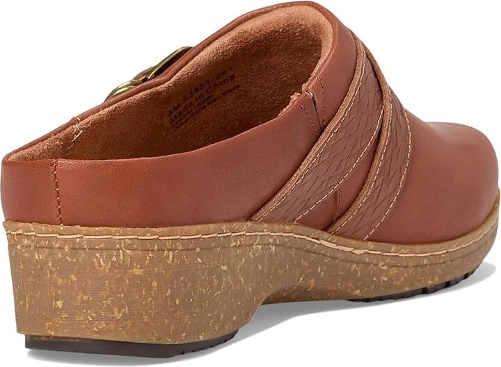 SoftWalk Asmara Women's Slippers Luggage Emboss : 11 W (D), Leather/Polyester - Image 4