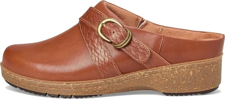 SoftWalk Asmara Women's Slippers Luggage Emboss : 11 W (D), Leather/Polyester - Image 6