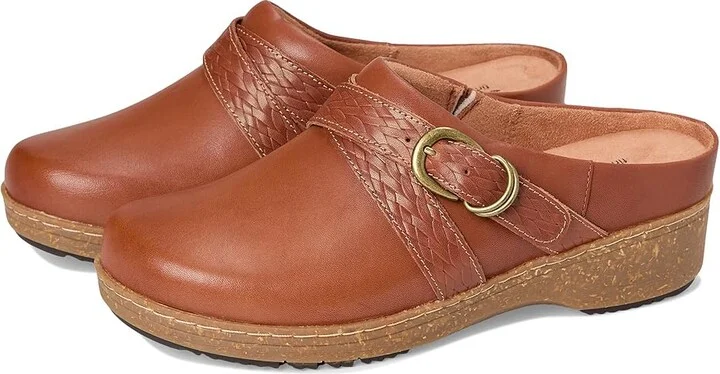 SoftWalk Asmara Women's Slippers Luggage Emboss : 11 W (D), Leather/Polyester