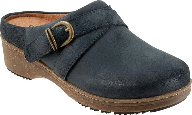SoftWalk Asmara Women's Slippers Smoke Suede : 11 W (D), Leather/Polyester - Image 5