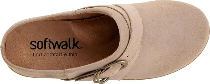 SoftWalk Asmara Women's Slippers Taupe Suede : 6 WW (EE), Leather/Polyester - Image 2