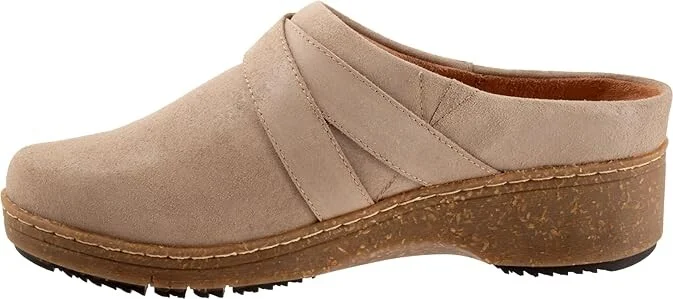 SoftWalk Asmara Women's Slippers Taupe Suede : 6 WW (EE), Leather/Polyester - Image 6