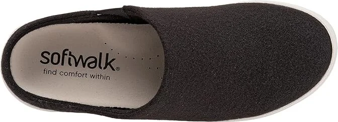 SoftWalk Auburn Women's Shoes Black Felt : 9 W (D), Textile - Image 2