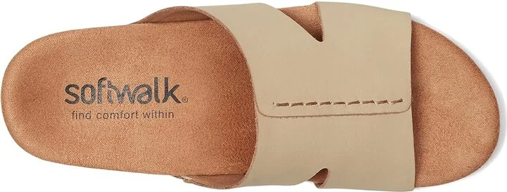 SoftWalk Beverly Women's Sandals Beige : 9.5 W (D), Leather - Image 2