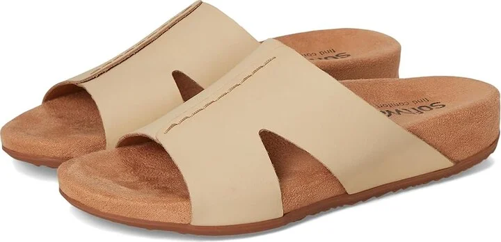 SoftWalk Beverly Women's Sandals Beige : 9.5 W (D), Leather