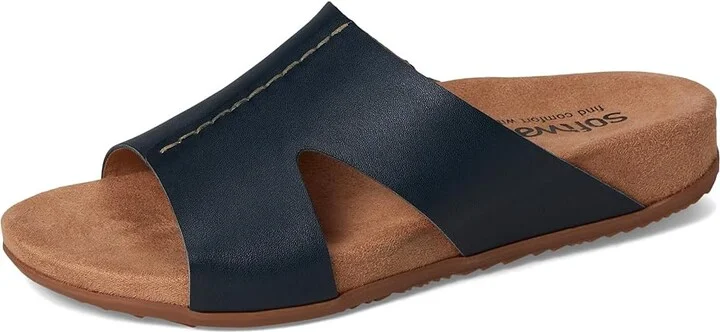 SoftWalk Beverly Women's Sandals Navy : 7.5 W (D), Leather - Image 5