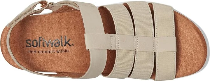 SoftWalk Burnaby Women's Sandals Ivory : 7.5 W (D), Leather/Textile - Image 2
