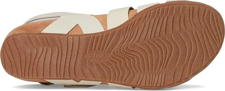 SoftWalk Burnaby Women's Sandals Ivory : 7.5 W (D), Leather/Textile - Image 3