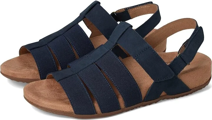 SoftWalk Burnaby Women's Sandals Navy Nubuck : 6.5 M (B), Leather/Textile