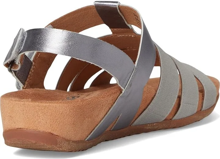 SoftWalk Burnaby Women's Sandals Pewter : 7 W (D), Leather/Textile - Image 4