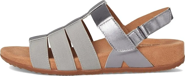 SoftWalk Burnaby Women's Sandals Pewter : 7 W (D), Leather/Textile - Image 6