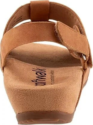 SoftWalk Burnaby Women's Sandals Tan Nubuck : 7 M (B), Leather/Textile - Image 4