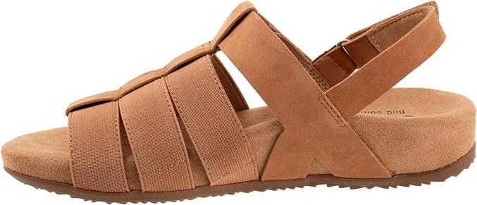 SoftWalk Burnaby Women's Sandals Tan Nubuck : 7 M (B), Leather/Textile - Image 6