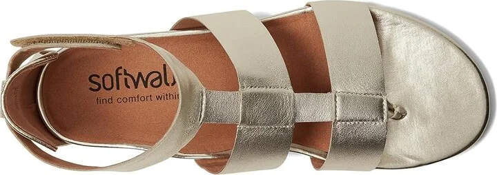 SoftWalk Cabo Women's Sandals Champagne : 8 N (A), Leather - Image 2