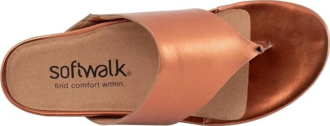 SoftWalk Chandler Women's Sandals Copper Met : 12 M (B), Leather - Image 2