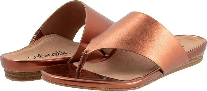 SoftWalk Chandler Women's Sandals Copper Met : 12 M (B), Leather