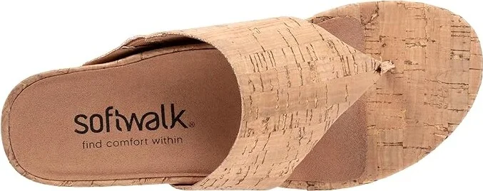 SoftWalk Chandler Women's Sandals Natural Cork : 11 M (B), Leather - Image 2