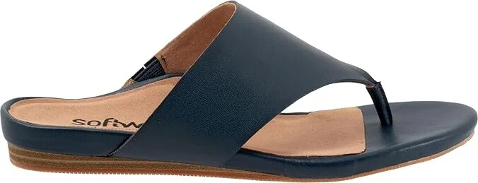 SoftWalk Chandler Women's Sandals Navy : 6.5 W (D), Leather - Image 6