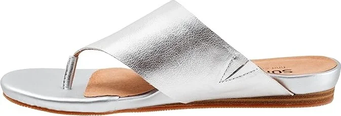 SoftWalk Chandler Women's Sandals Silver : 7 N (AA), Leather - Image 6