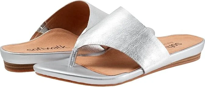 SoftWalk Chandler Women's Sandals Silver : 7 N (AA), Leather