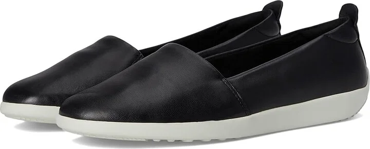 SoftWalk Deva Women's Flat Shoes Black : 7 W (E), Leather
