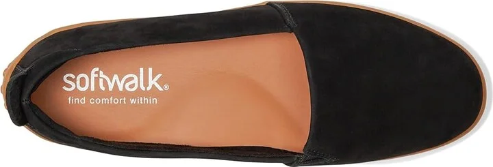 SoftWalk Deva Women's Flat Shoes Black Nubuck : 10 N (A), Leather - Image 2