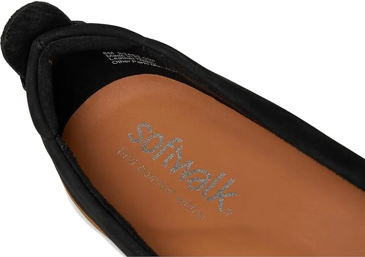 SoftWalk Deva Women's Flat Shoes Black Nubuck : 10 N (A), Leather - Image 7