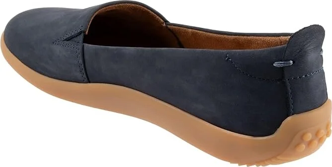 SoftWalk Deva Women's Flat Shoes Navy Nubuck : 9.5 M (B), Leather - Image 4