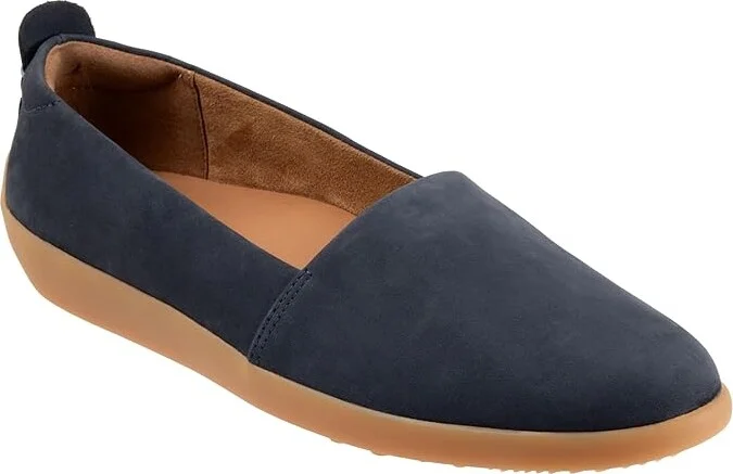 SoftWalk Deva Women's Flat Shoes Navy Nubuck : 9.5 M (B), Leather - Image 5